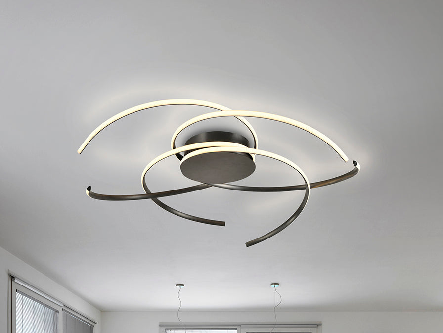 CADENCE - LARGE CEILING LAMP- BLACK