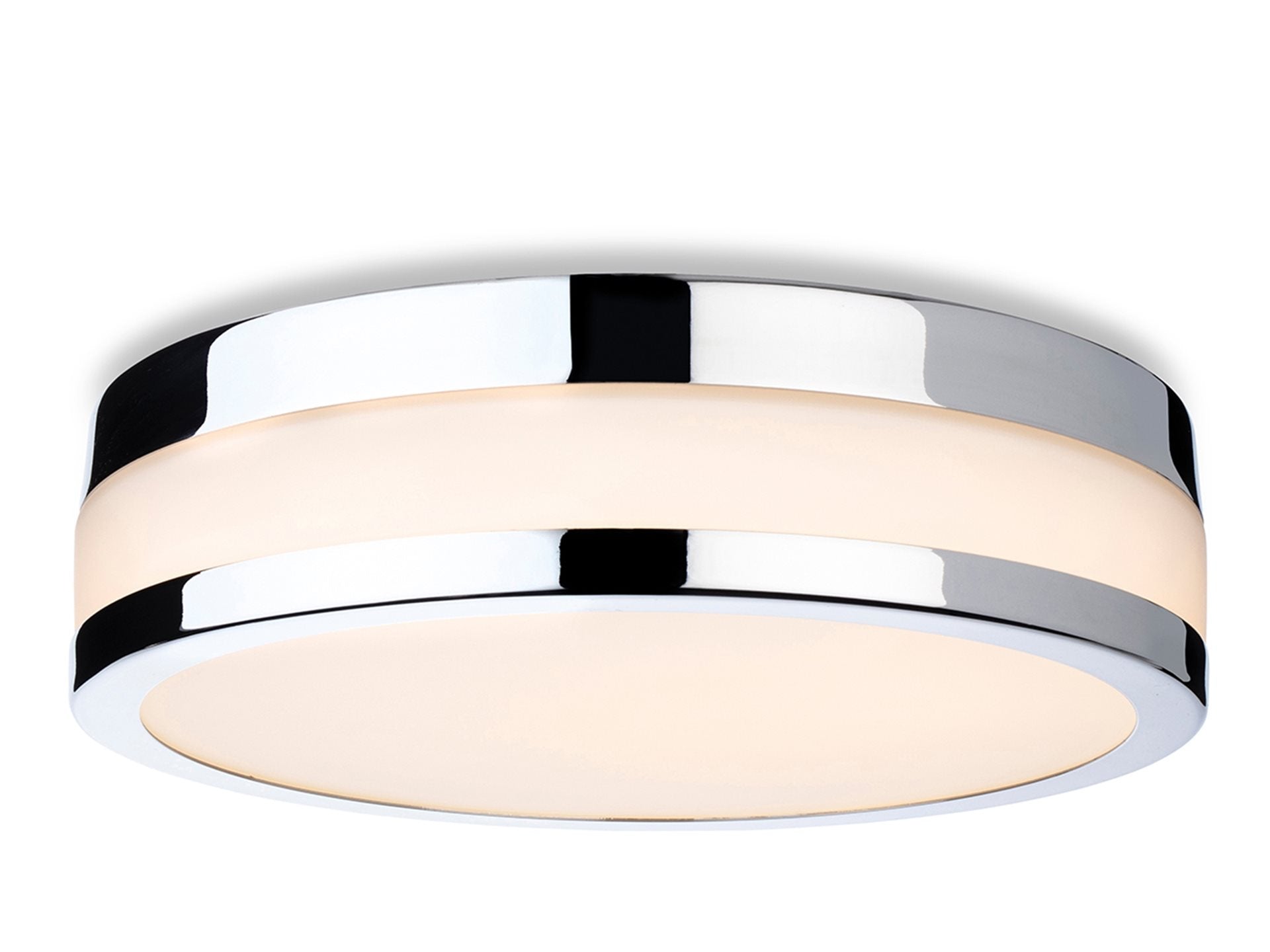 Marnie LED Flush Ceiling Fitting- Chrome with Opal White Glass
