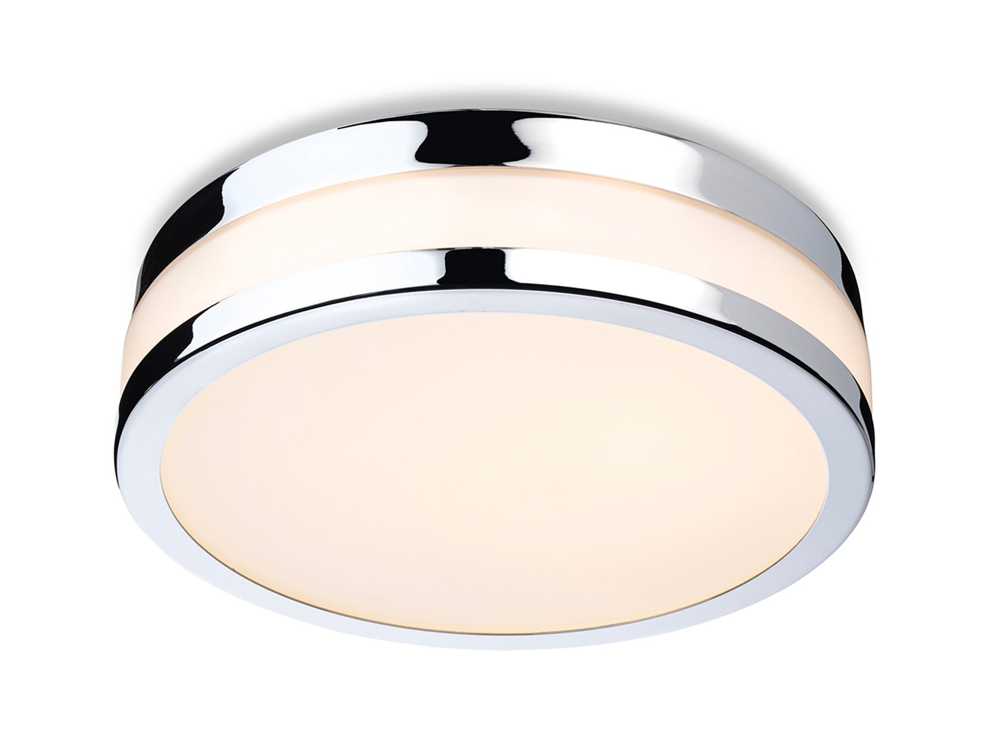 Marnie LED Flush Ceiling Fitting- Chrome with Opal White Glass