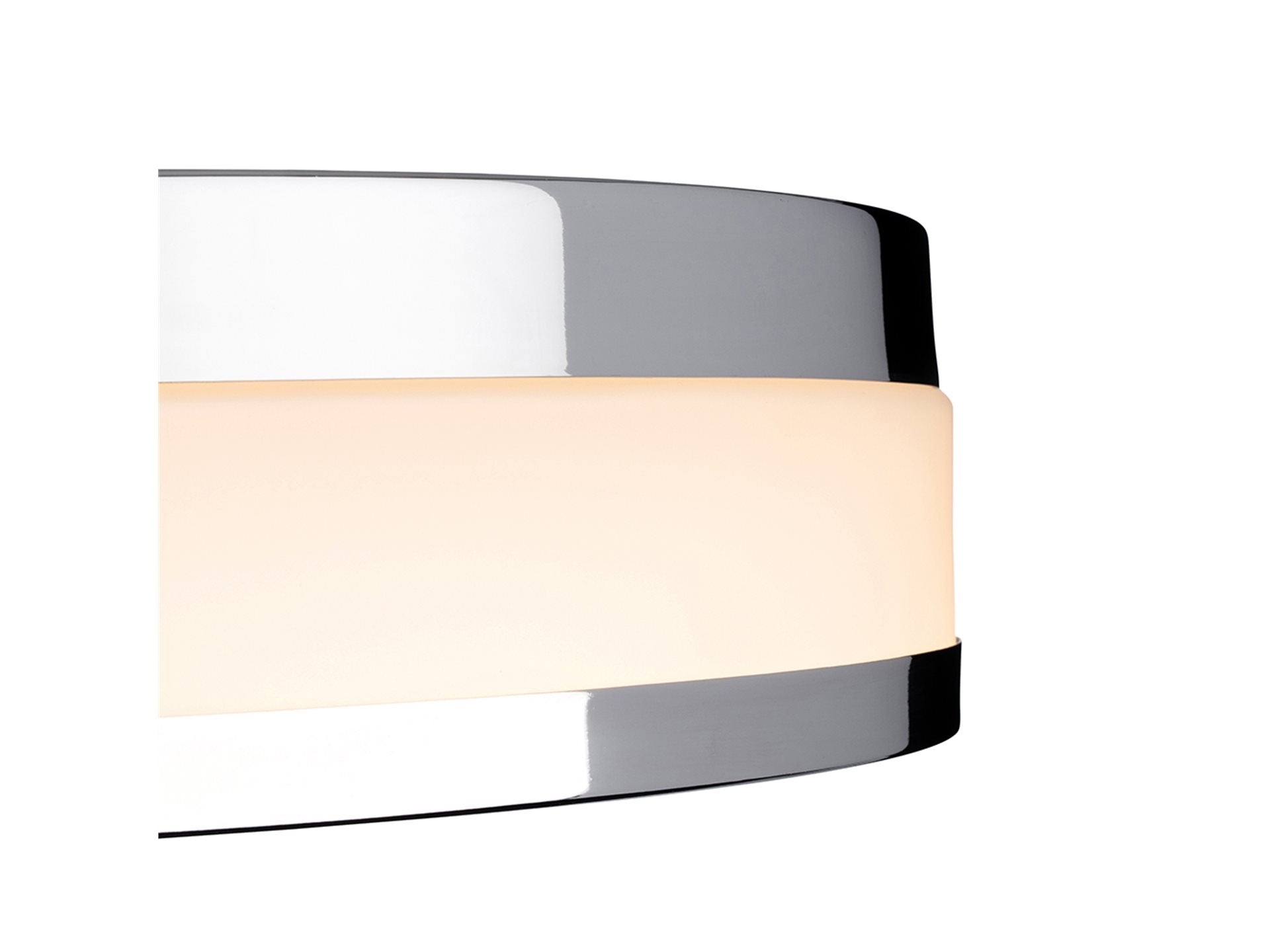 Marnie LED Flush Ceiling Fitting- Chrome with Opal White Glass