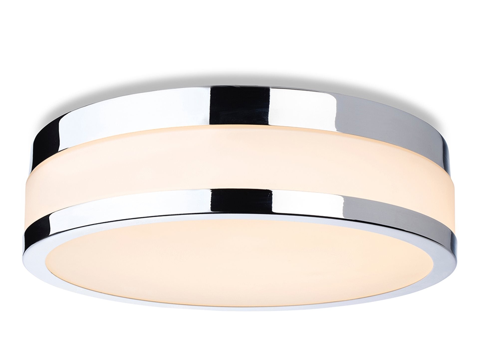 Marnie LED Flush Ceiling Fitting- Chrome with Opal White Glass