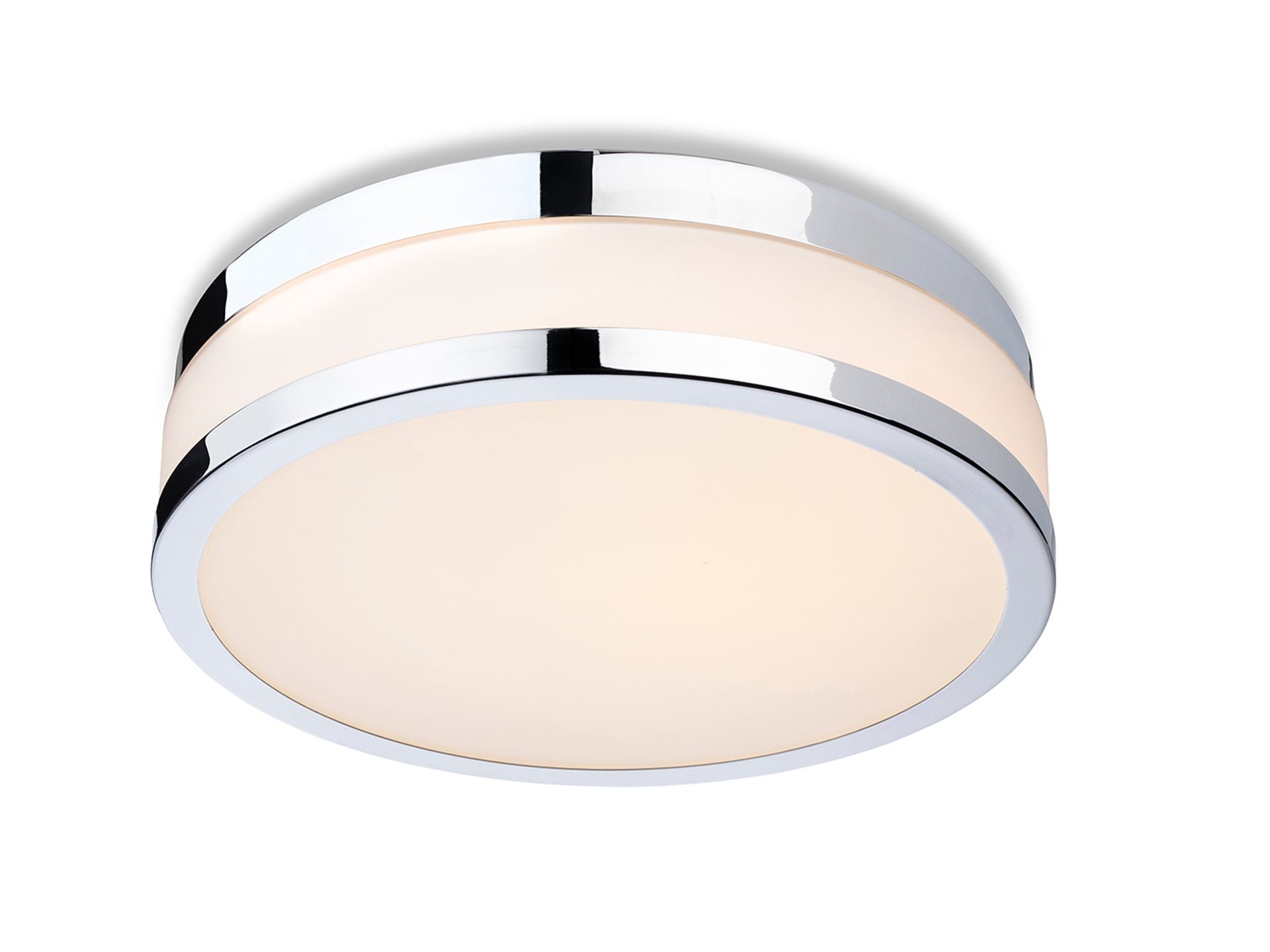 Marnie LED Flush Ceiling Fitting- Chrome with Opal White Glass