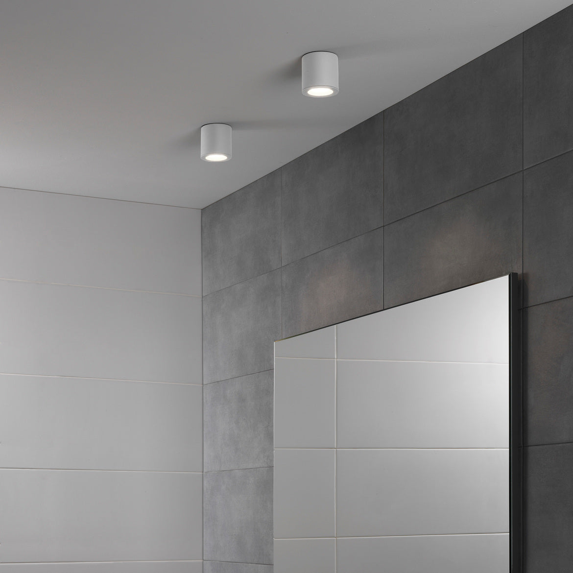 Kos Large Textured White Flush Light IP65 - Promotional Offer