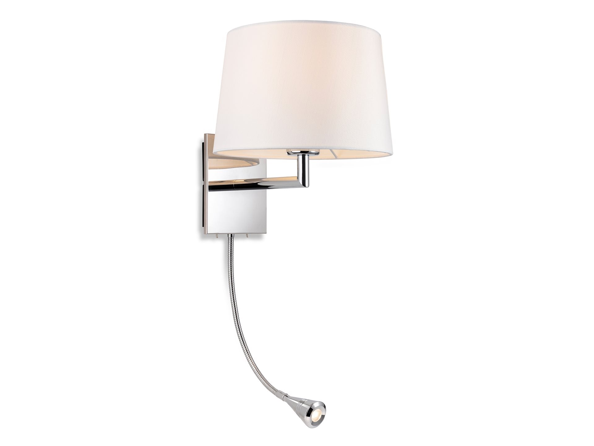 Grand 2Lt Wall Light- Chrome/ Brushed Steel Finishes