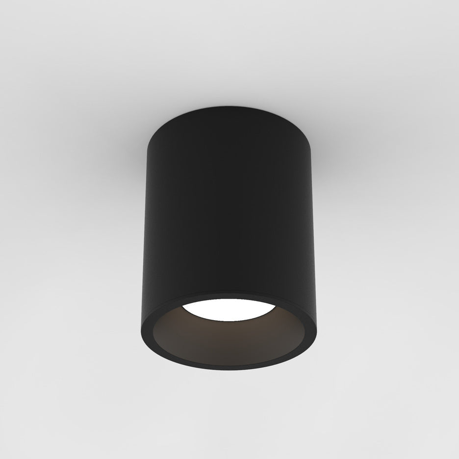 Kos Textured Black Flush Light IP44