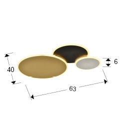 UMBRA - GOLD-BLACK-WHITE CEILING LAMP