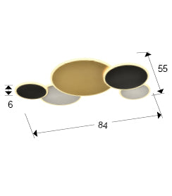 UMBRA - GOLD-BLACK-WHITE CEILING LAMP