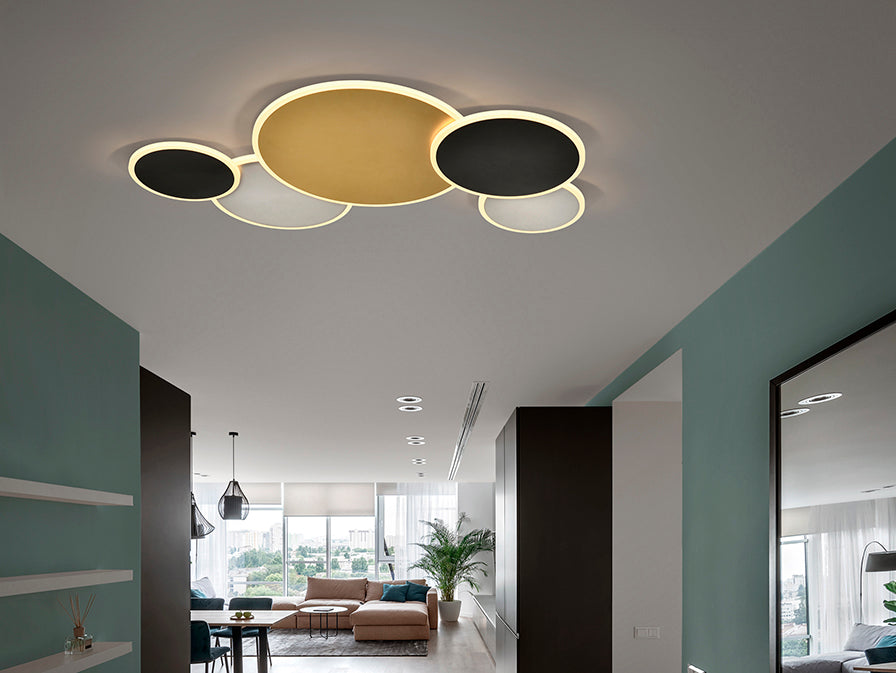 UMBRA - GOLD-BLACK-WHITE CEILING LAMP