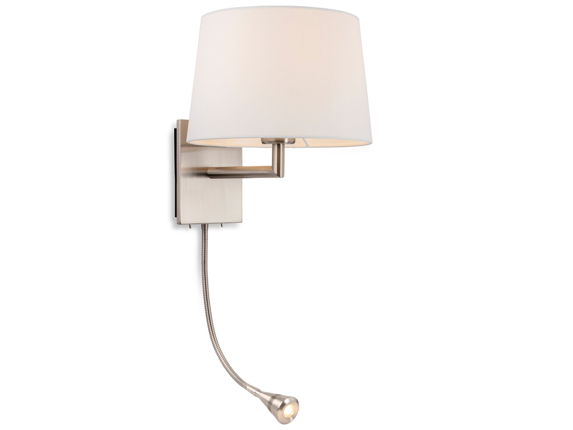 Grand 2Lt Wall Light- Chrome/ Brushed Steel Finishes