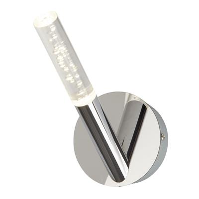 Bubbles 1lt Bathroom Wall Bracket IP44 - Bubbled Acrylic & Chrome