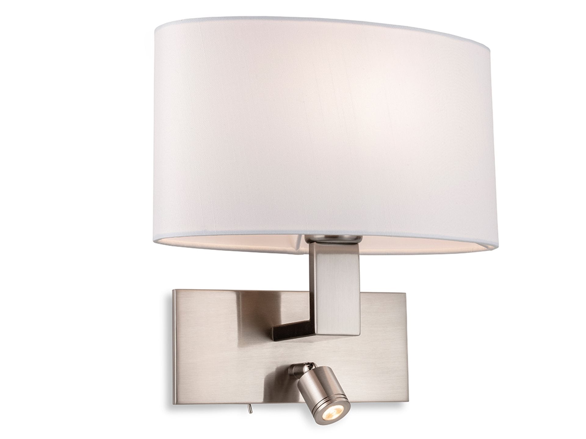 Webster 2Lt Wall Light- Chrome/ Brushed Steel Finishes
