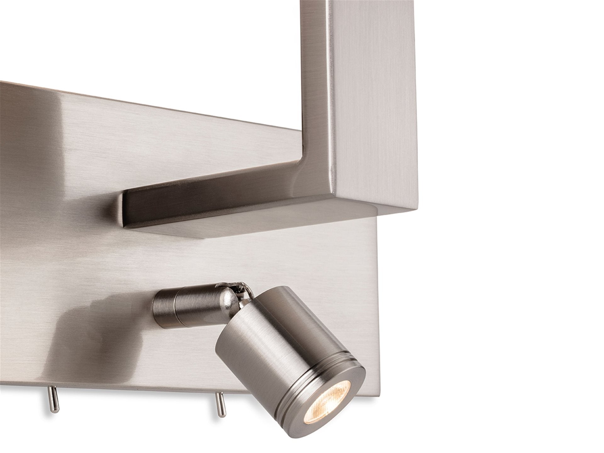 Webster 2Lt Wall Light- Chrome/ Brushed Steel Finishes