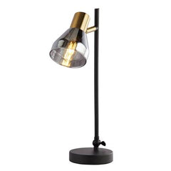 Westminster Task/Reading Lamp - Brass & Smoked Glass