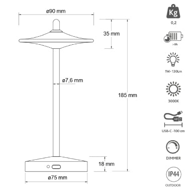 Sake LED Table Lamp