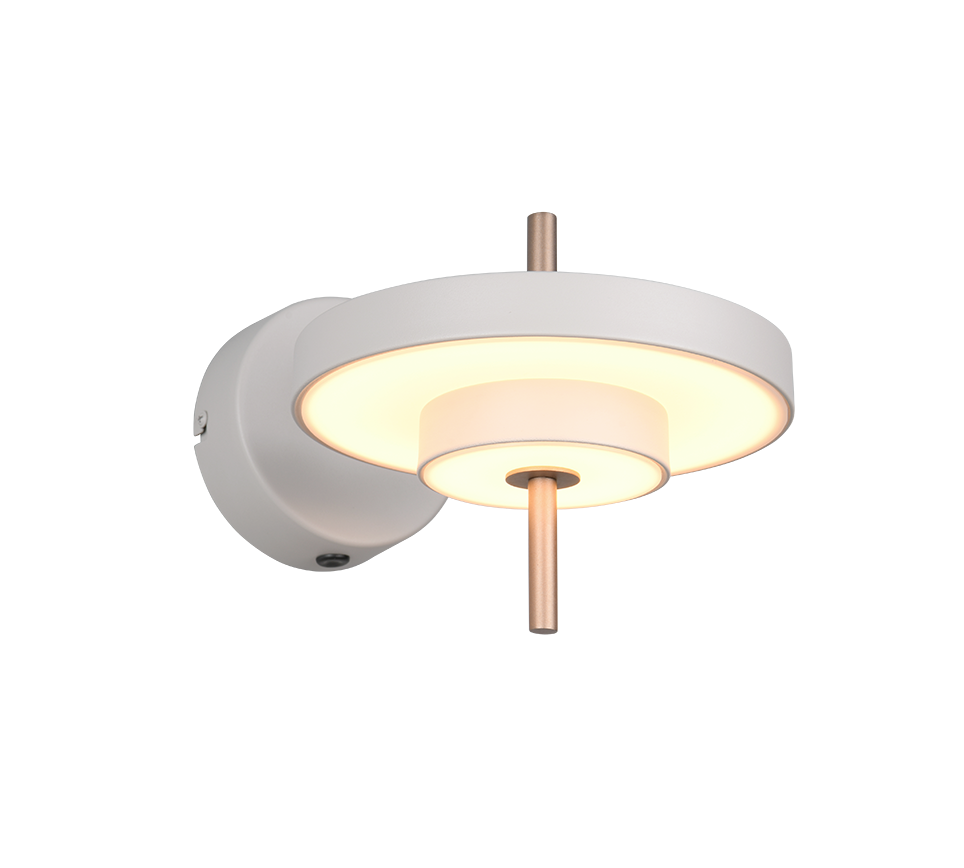 Keaton Wall Light- Warm Grey/ Black Gold Finishes