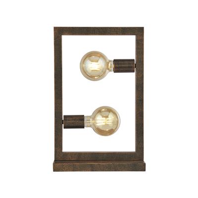 Oblong 2Lt Table Lamp - Bronze