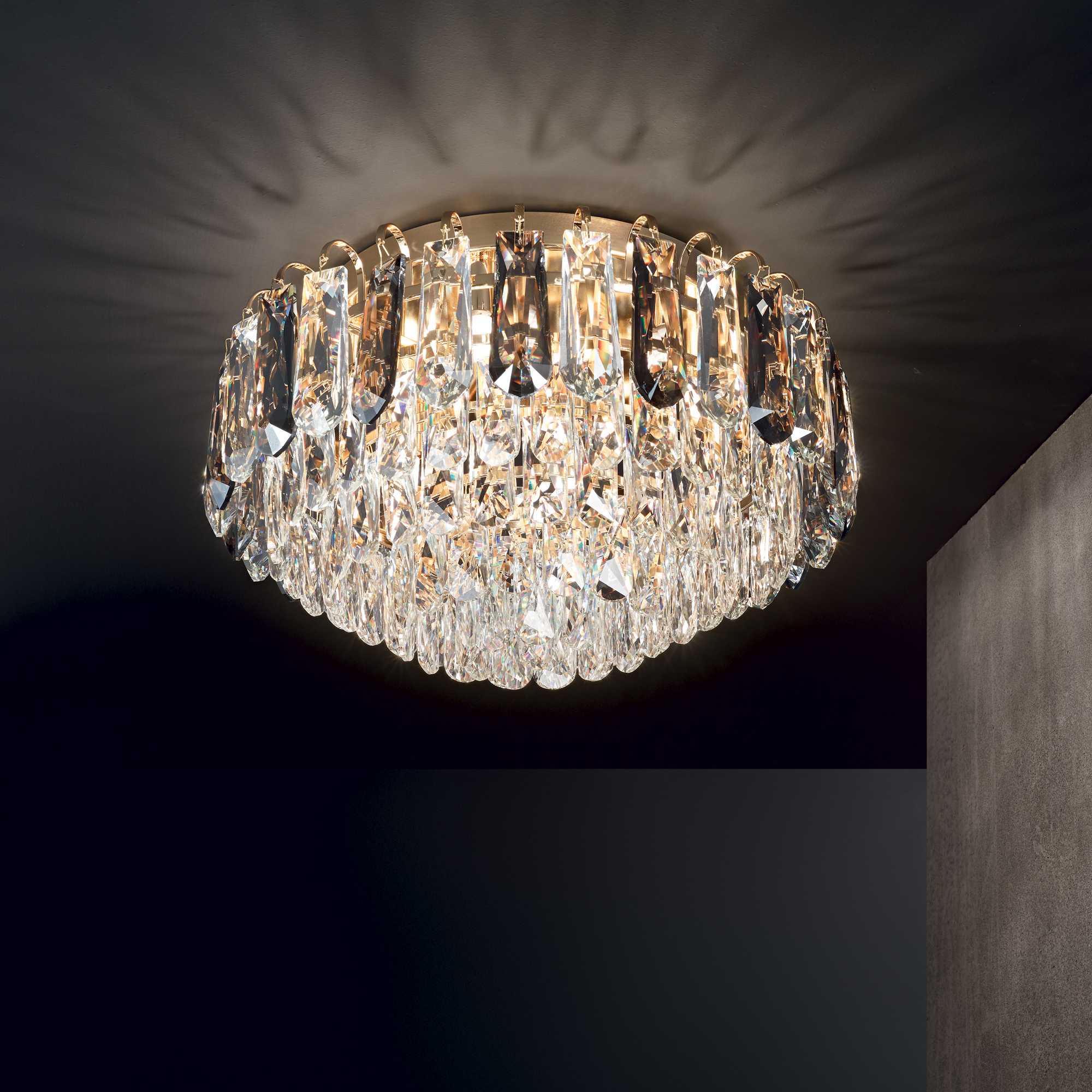 Magnolia Flush Crystal - Gold Finish - Cusack Lighting