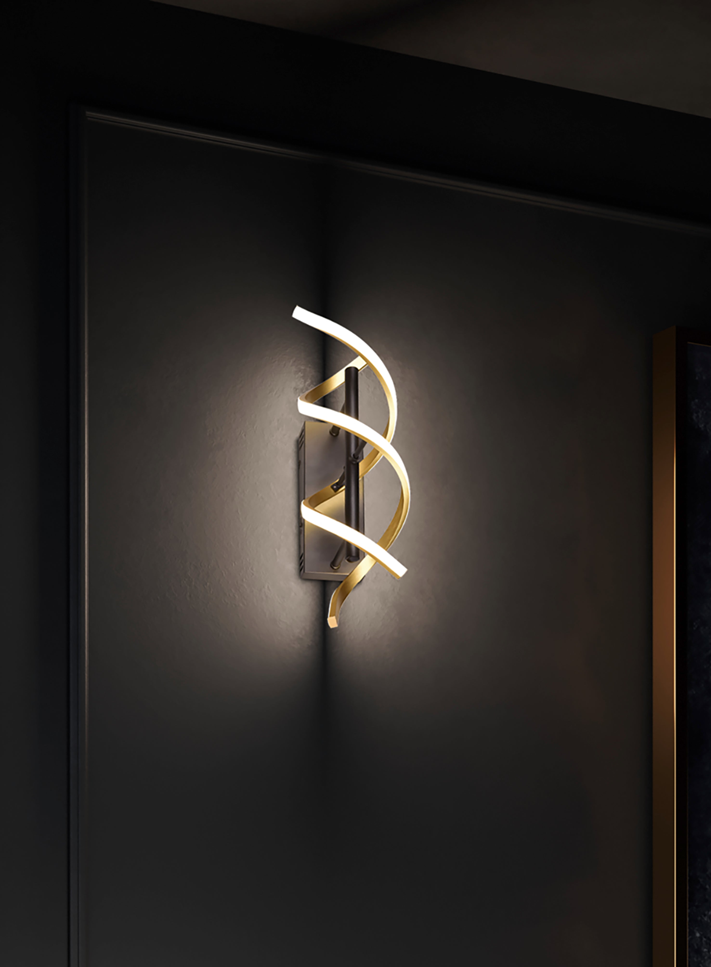 Sequence LED Wall Light - Aluminum/Brass