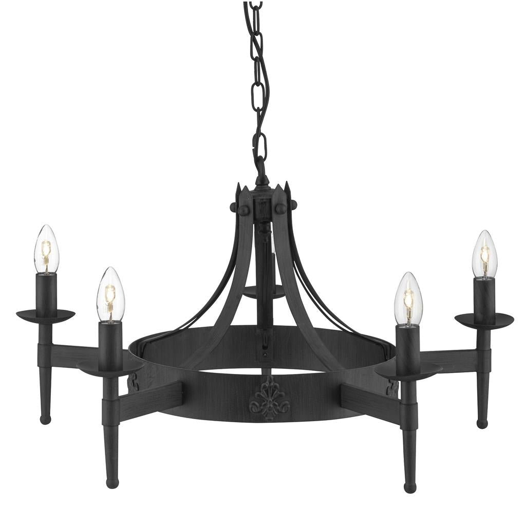 Cartwheel II  5/8/12Lt Multi-Arm Pendant - Black Finish