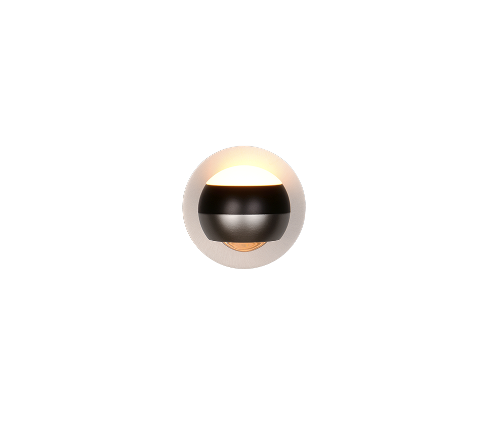 Orbit Wall lamp- Nickel/ Black Finishes