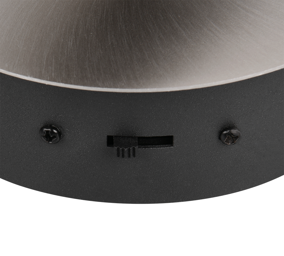 Orbit Wall lamp- Nickel/ Black Finishes