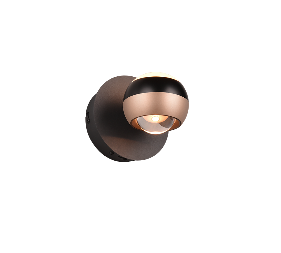 Orbit Wall lamp- Nickel/ Black Finishes