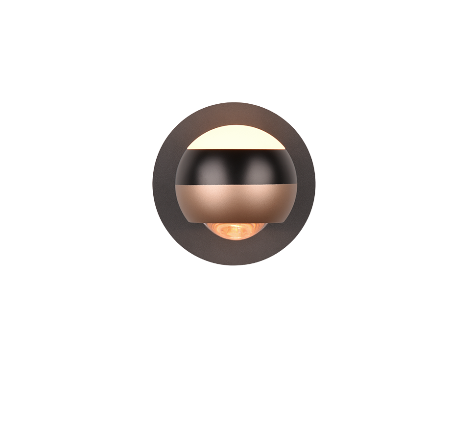 Orbit Wall lamp- Nickel/ Black Finishes