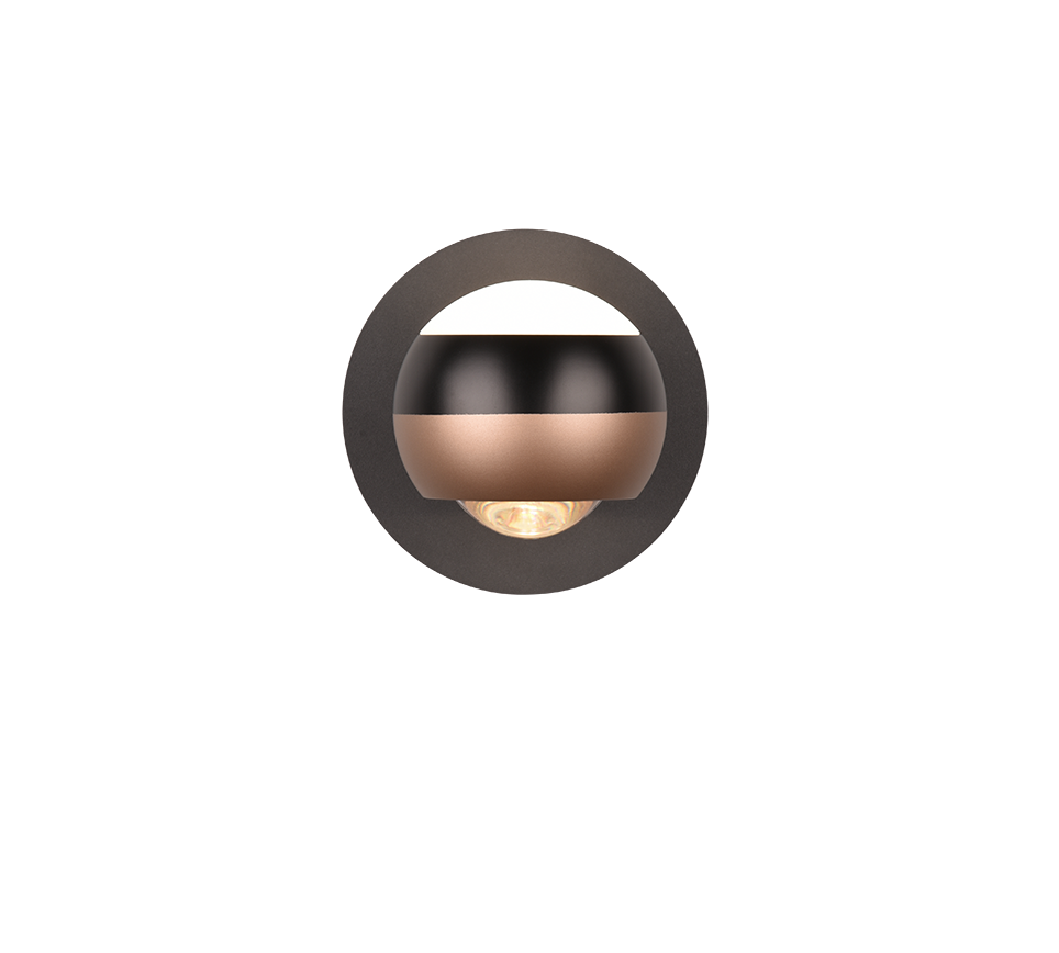 Orbit Wall lamp- Nickel/ Black Finishes