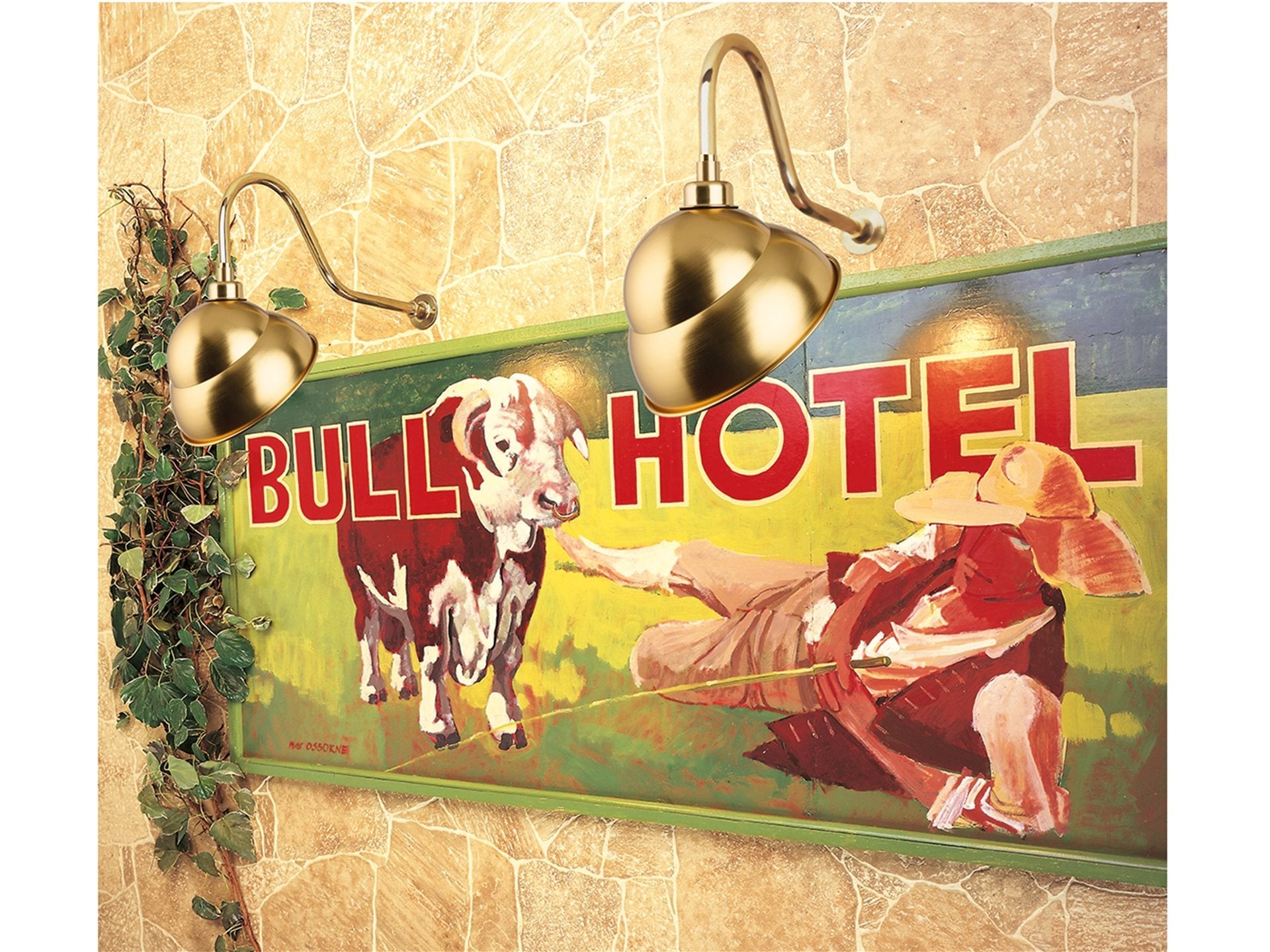 Swan Neck Sign Light- Brass/ Black Finishes