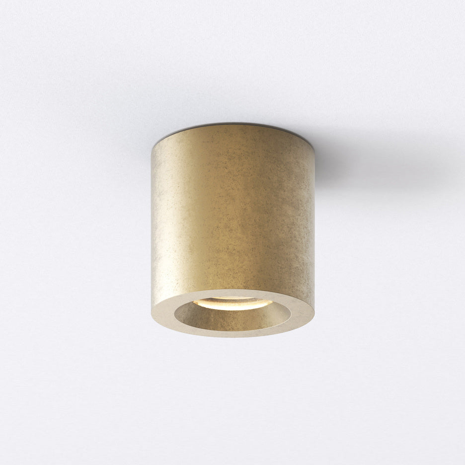 Kos Textured Black Flush Light IP44