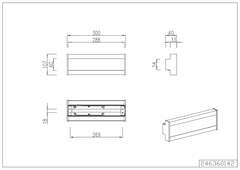 Dawson 2300/3000/4000K LED Outdoor Wall Light - Various Sizes