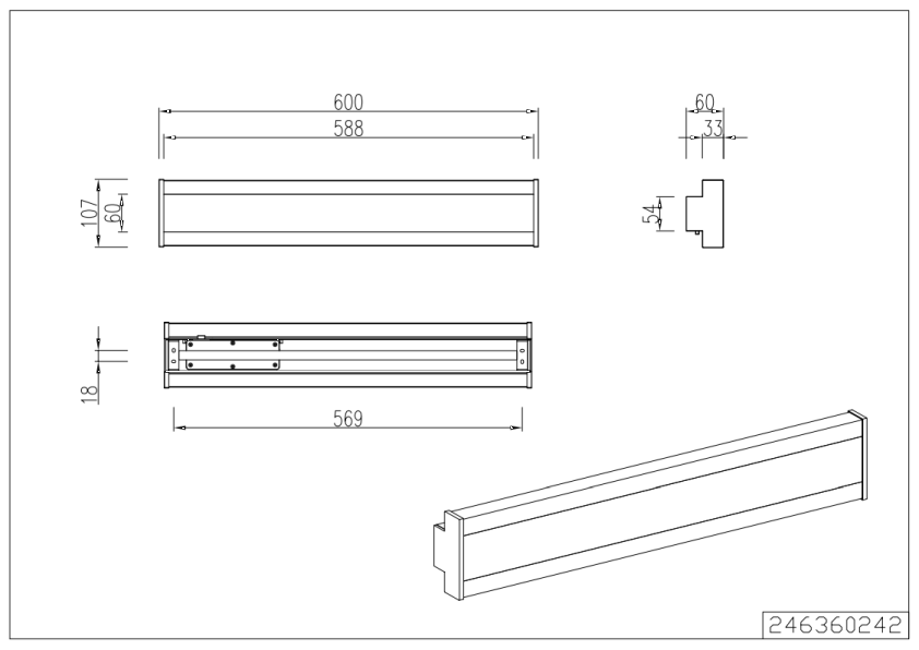 Dawson 2300/3000/4000K LED Outdoor Wall Light - Various Sizes