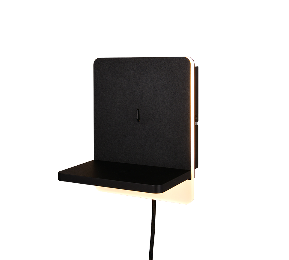 Fairfield Wireless & USB Charger Light - Matt Black