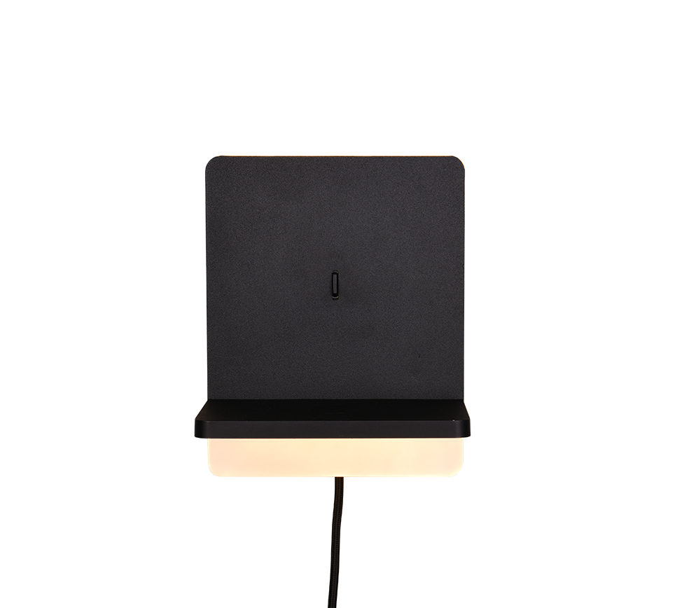 Fairfield Wireless & USB Charger Light - Matt Black