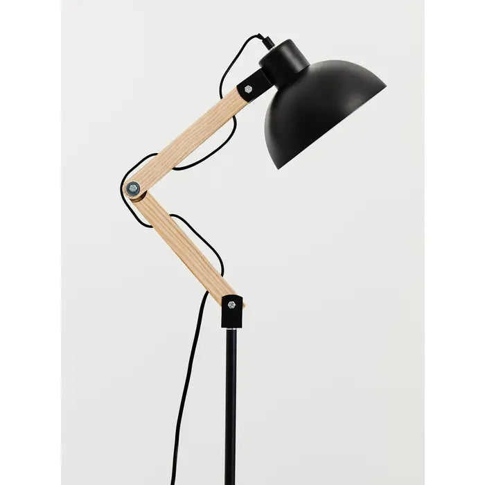 Blaine Wood & Metal Floor Lamp - Various Colours Available