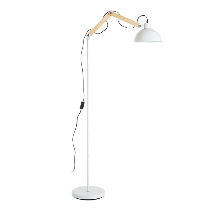 Blaine Wood & Metal Floor Lamp - Various Colours Available