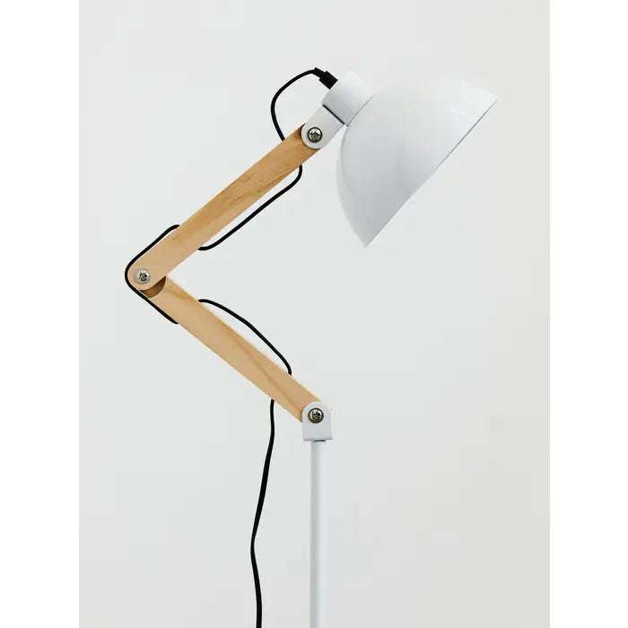 Blaine Wood & Metal Floor Lamp - Various Colours Available