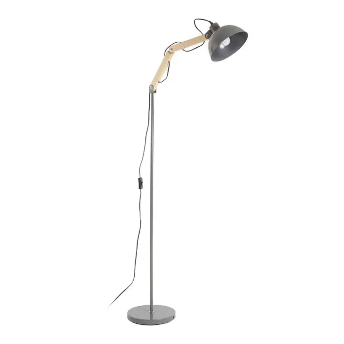 Blaine Wood & Metal Floor Lamp - Various Colours Available