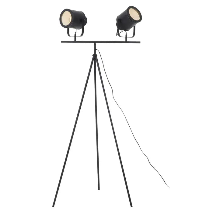 Swedish Two Spotlight Matte Black Tripod
