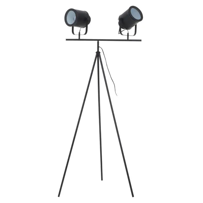 Swedish Two Spotlight Matte Black Tripod