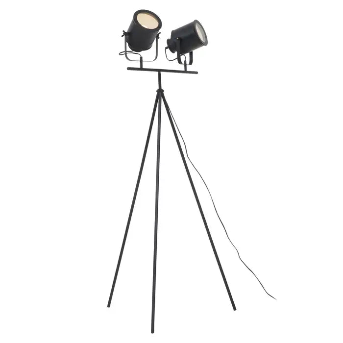 Swedish Two Spotlight Matte Black Tripod