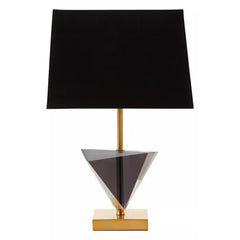 Haltwhistle Smoked Crystal Table Lamp with Gold Metal