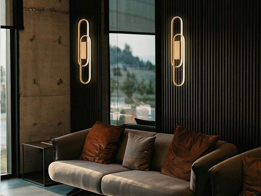 Odele 2Lt LED Wall Light - Gold