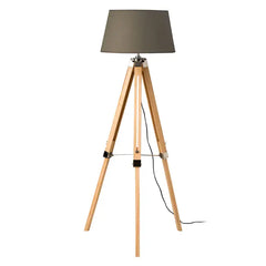 Brook Tripod Grey Shade Floor Lamp