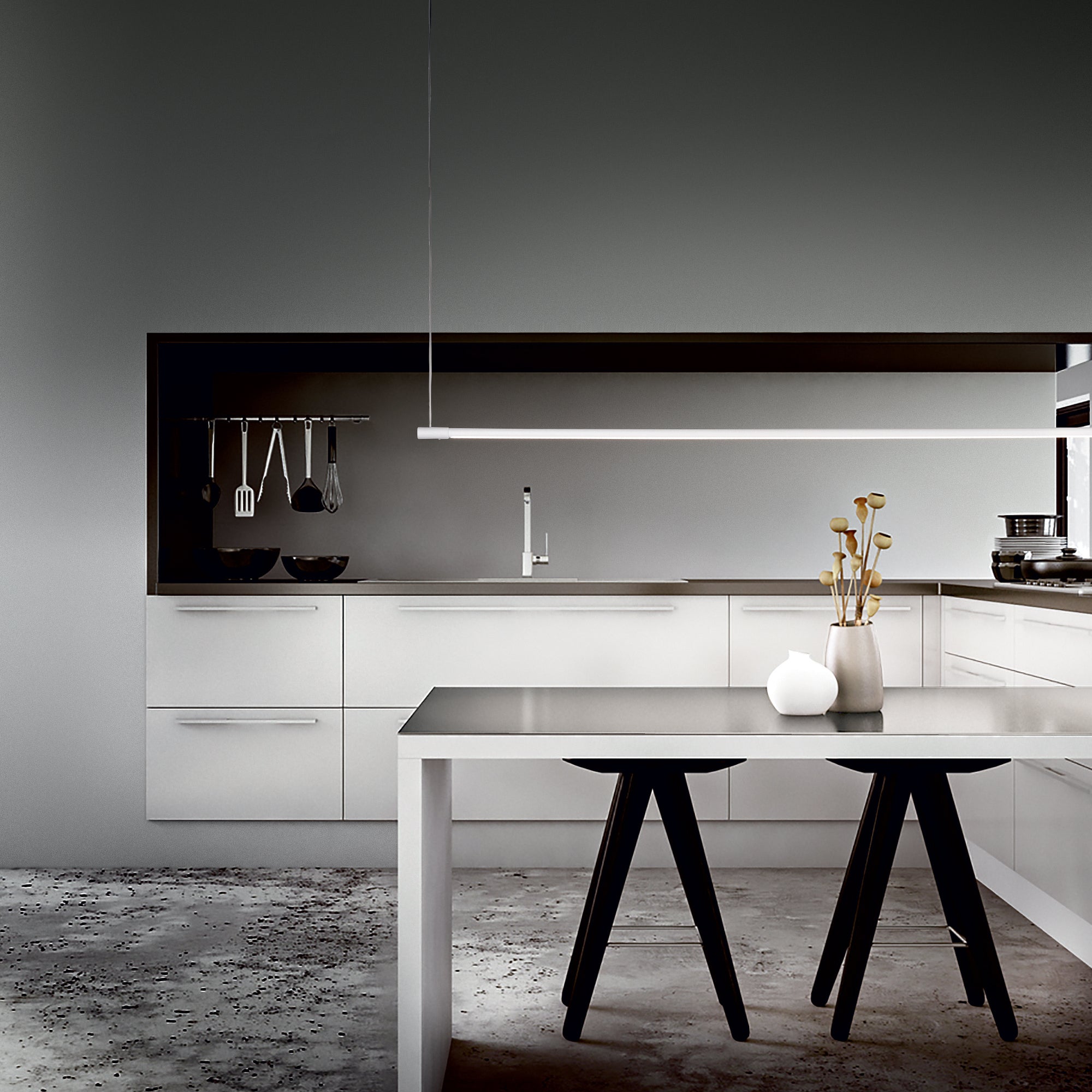 Yoko LED Linear Pendant - White/Black