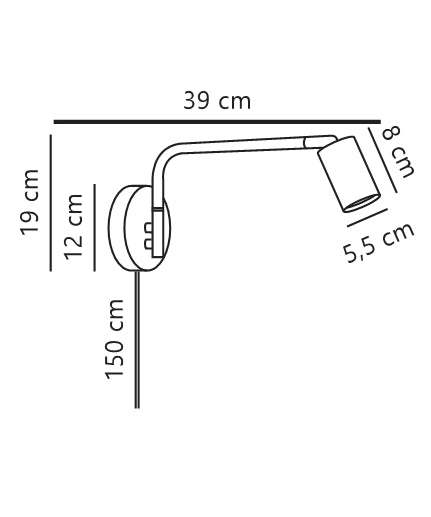 Explore Long Wall Light- Black/ White Finishes