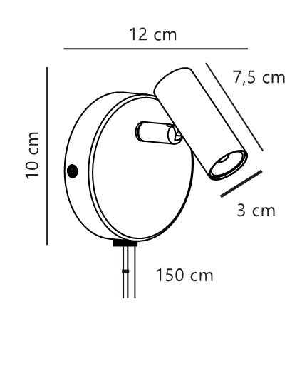 Omari Wall Light- Black/ White