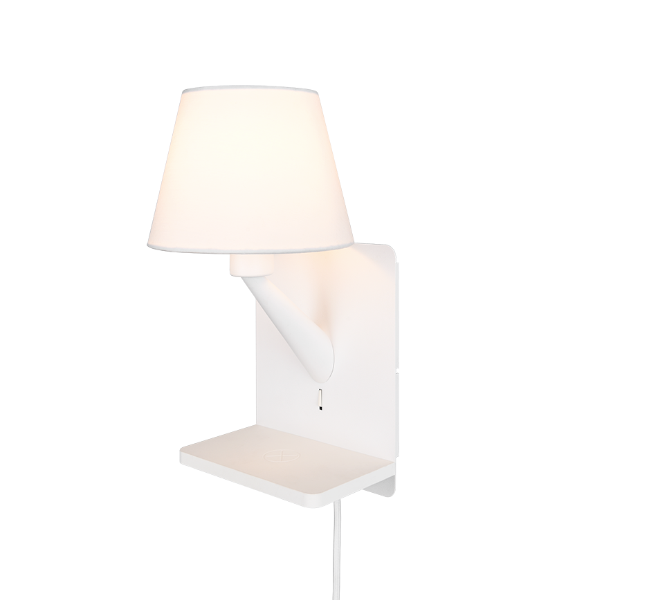 Comfort 1Lt Reading Light - Black/White