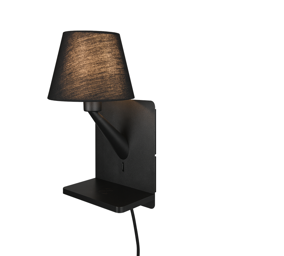 Comfort 1Lt Reading Light - Black/White