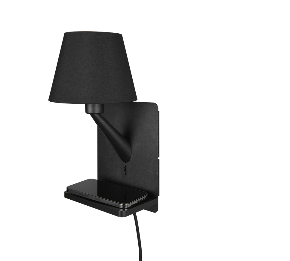 Comfort 1Lt Reading Light - Black/White